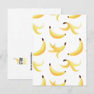 Funny Banana Party pattern colourful - editable Holiday Postcard