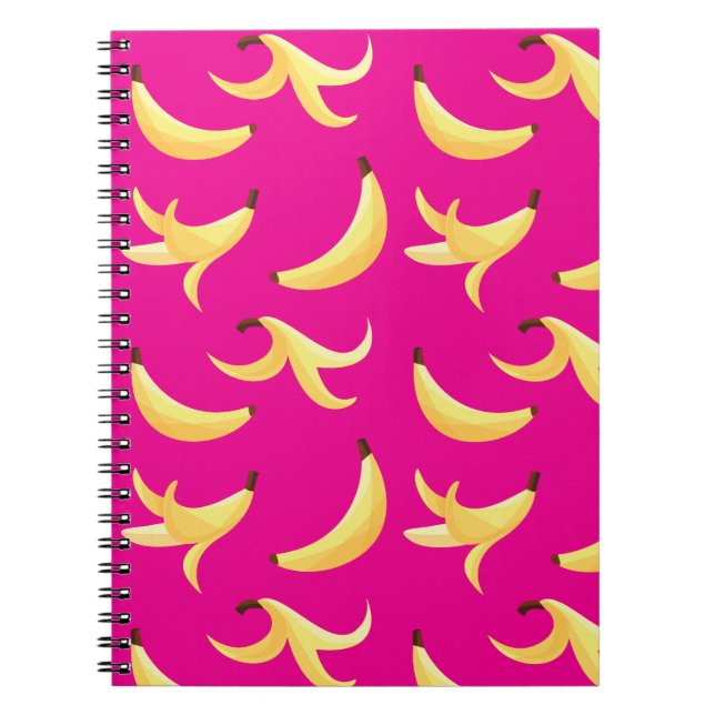 Funny Banana Party pattern colourful - editable Notebook (Front)
