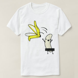 Funny Banana Peel Cartoon Design T-Shirt