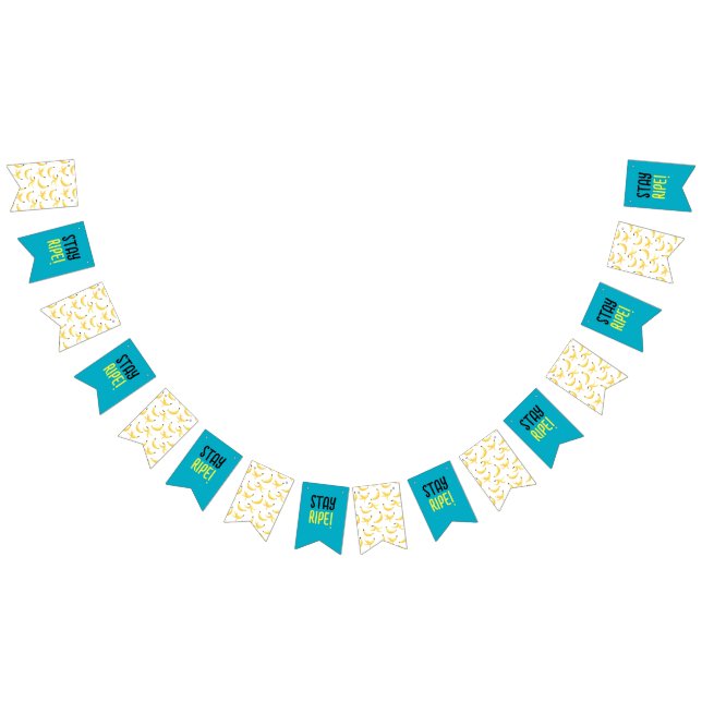 Funny Banana Pun Party pattern colourful - editabl Bunting (All)
