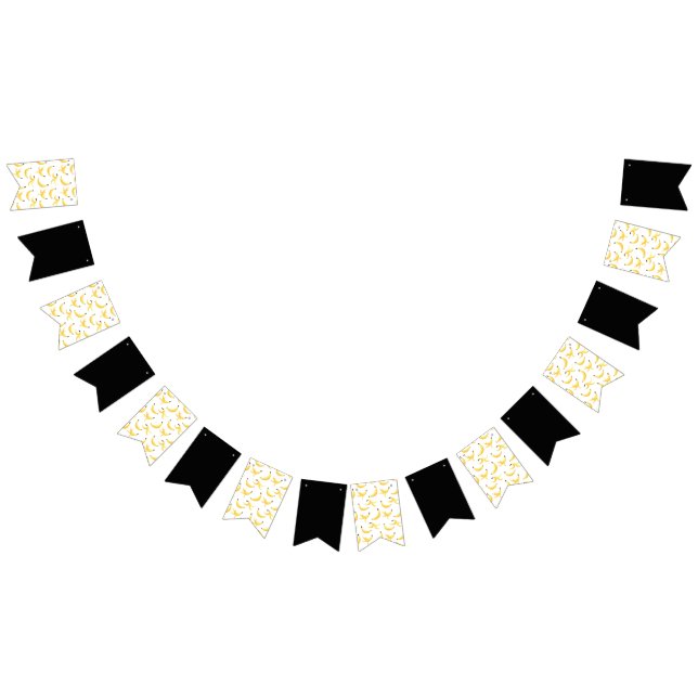 Funny Banana Pun Party pattern colourful - editabl Bunting (All)