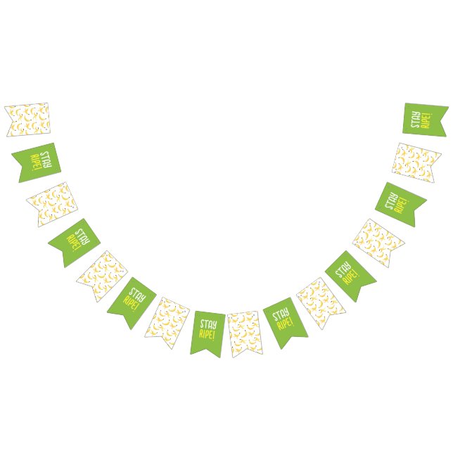 Funny Banana Pun Party pattern colourful - editabl Bunting (All)