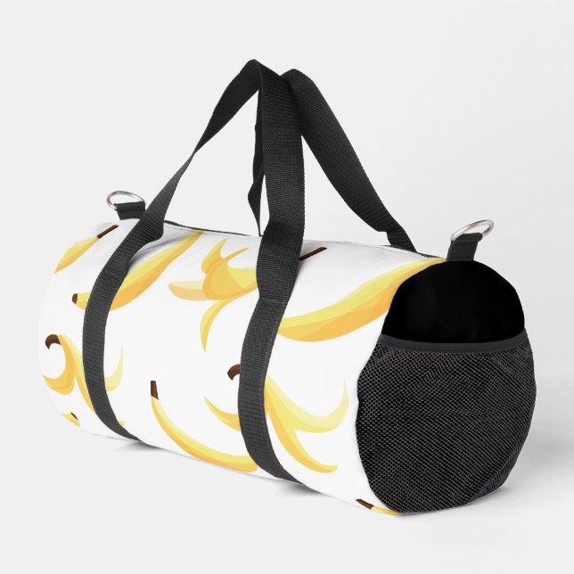 Funny Banana Pun Party pattern colourful - editabl Duffle Bag (Right Corner)