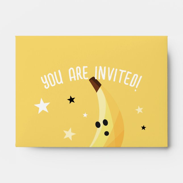 Funny Banana Pun Party pattern colourful - editabl Envelope (Front)