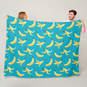 Funny Banana Pun Party pattern colourful - editabl Fleece Blanket