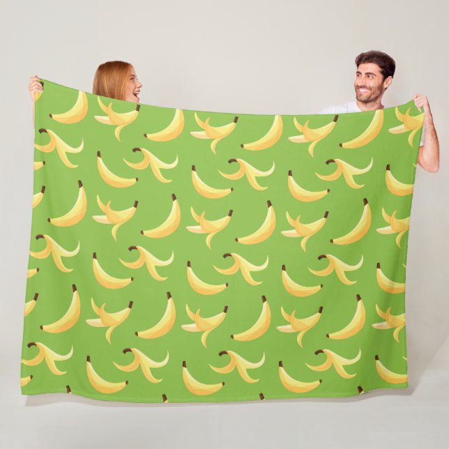 Funny Banana Pun Party pattern colourful - editabl Fleece Blanket (In Situ)