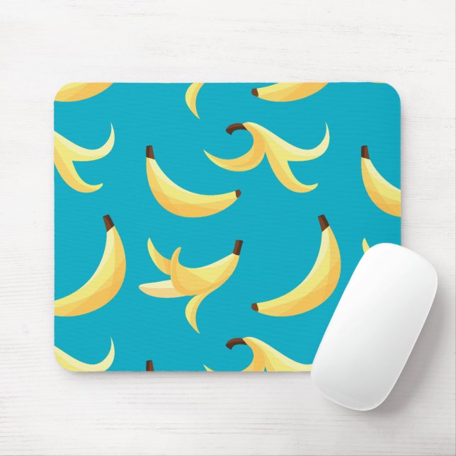 Funny Banana Pun Party pattern colourful - editabl Mouse Mat (With Mouse)