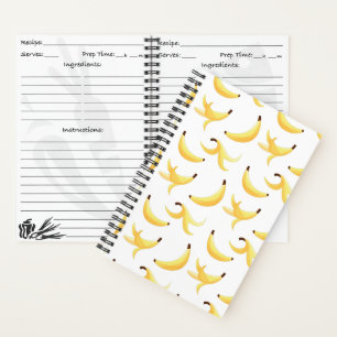 Funny Banana Pun Party pattern colourful - editabl Notebook