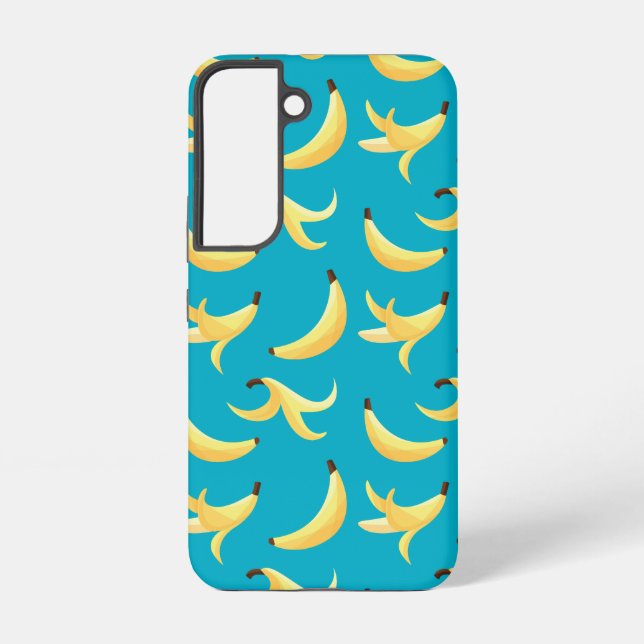 Funny Banana Pun Party pattern colourful - editabl Samsung Galaxy S22 Case (Back)