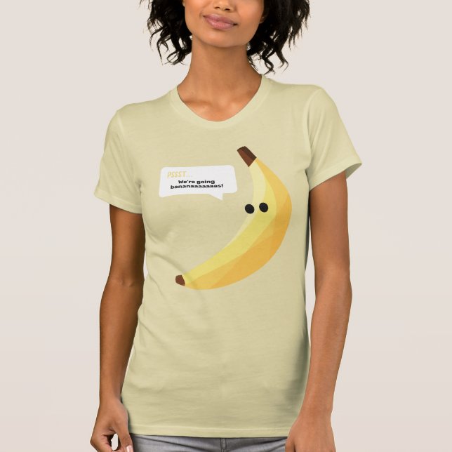 Funny Banana Pun Party pattern colourful - editabl T-Shirt (Front)