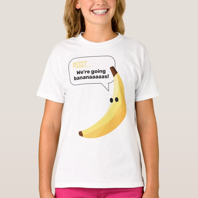 Funny Banana Pun Party pattern colourful - editabl T-Shirt (Front)