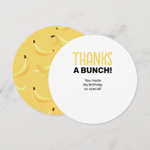 Funny Banana Pun Party pattern colourful - editabl Thank You Card