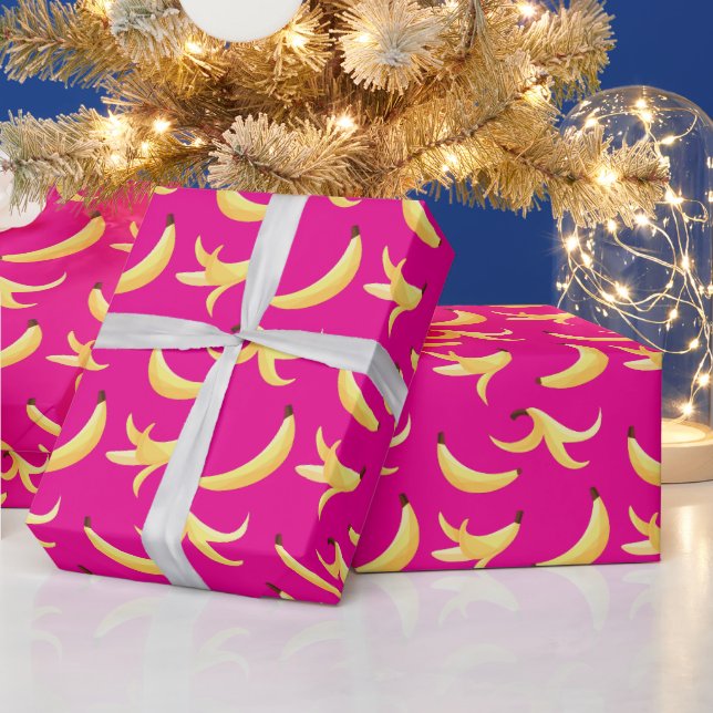 Funny Banana Pun Party pattern colourful - editabl Wrapping Paper (Holidays)
