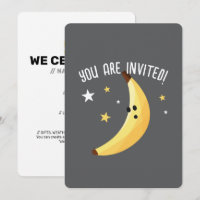 Funny Banana Pun Party pattern favours - editable