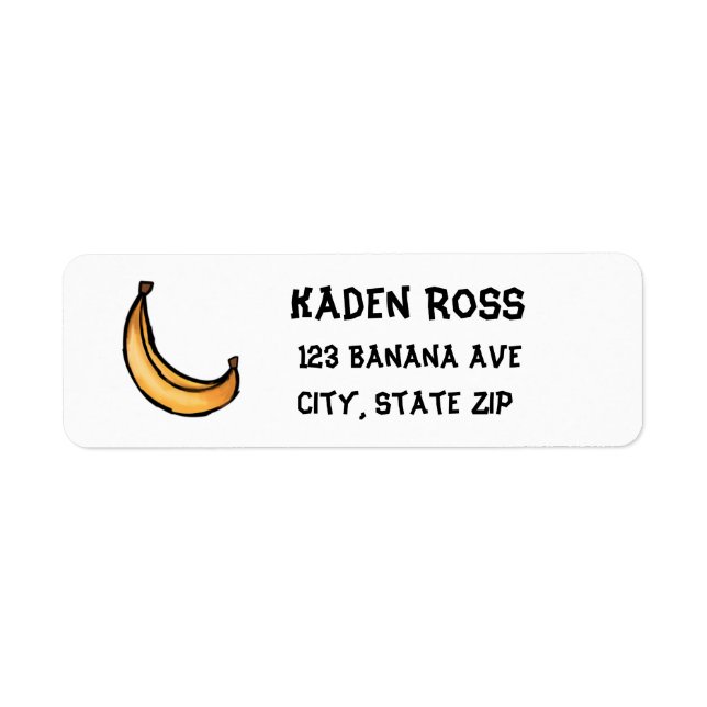 Funny Banana Return Address Label (Front)
