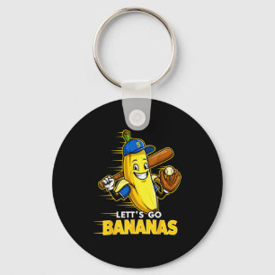 Funny Banana Shirts Gift Fruit Lovers Boys Lets Go Key Ring