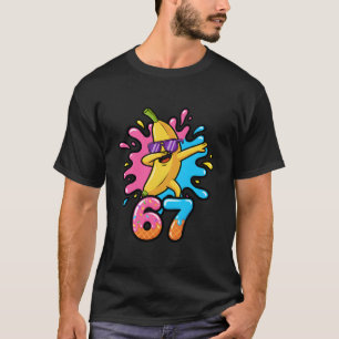 Funny Banana Skateboard 67 Kids 67 Days of School T-Shirt