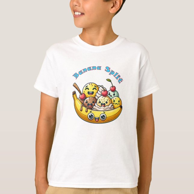 Funny banana split banana T-Shirt (Front)