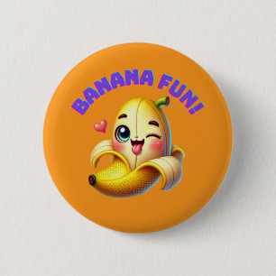 Funny Banana Winking Design for Fun and Playful Gi 6 Cm Round Badge