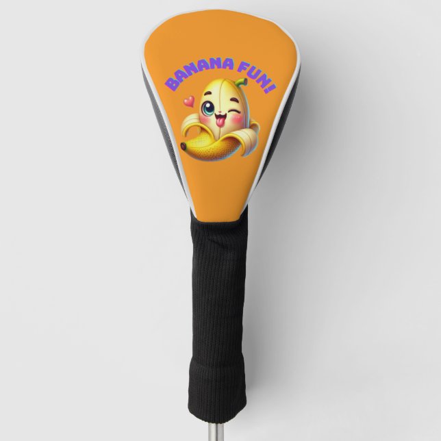 Funny Banana Winking Design for Fun and Playful Gi Golf Head Cover (Front)