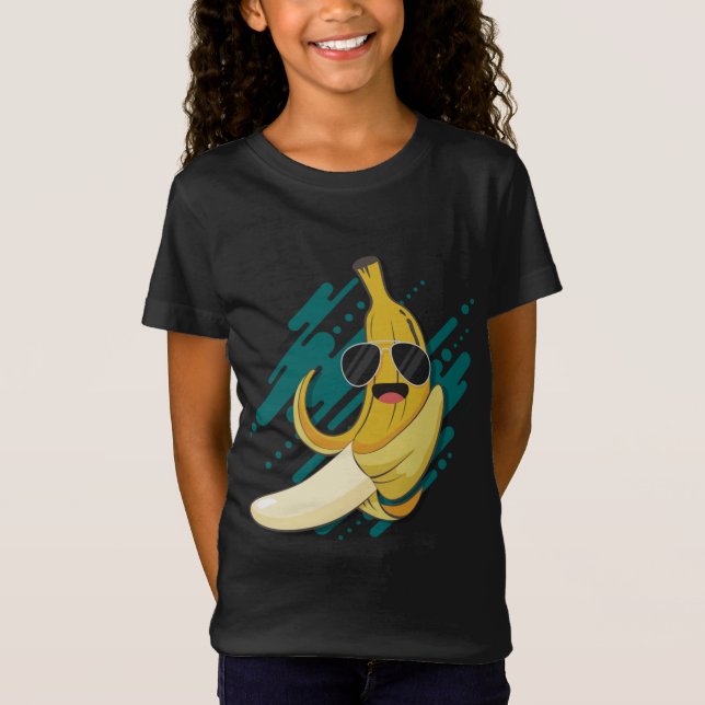 Funny Banana With Sunglasses Potassium Healthy Fru T-Shirt (Front)