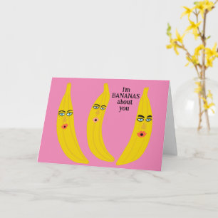Funny Bananas Romance Valentine Love Anniversary Card