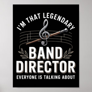 Funny Band Director Music Teacher Back To School  Poster