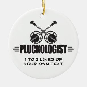 Funny Banjo Ceramic Tree Decoration