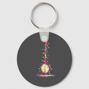 Funny Banjo Christmas Graphics Lights Lover Player Key Ring