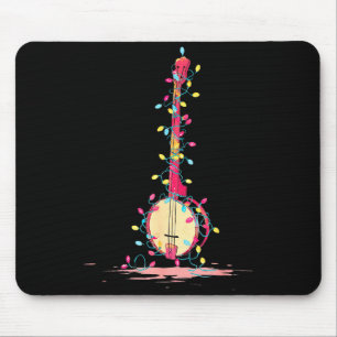 Funny Banjo Christmas Graphics Lights Lover Player Mouse Mat