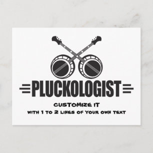Funny Banjo Postcard