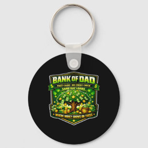 Funny Bank of Dad Fast Cash Credit Check Father Key Ring