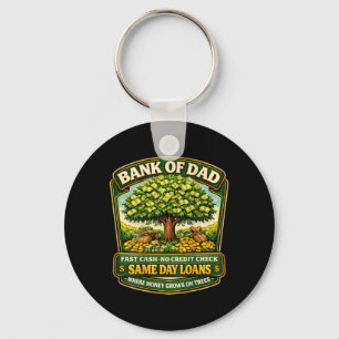 Funny Bank of Dad Fast Cash Credit Check Father Key Ring