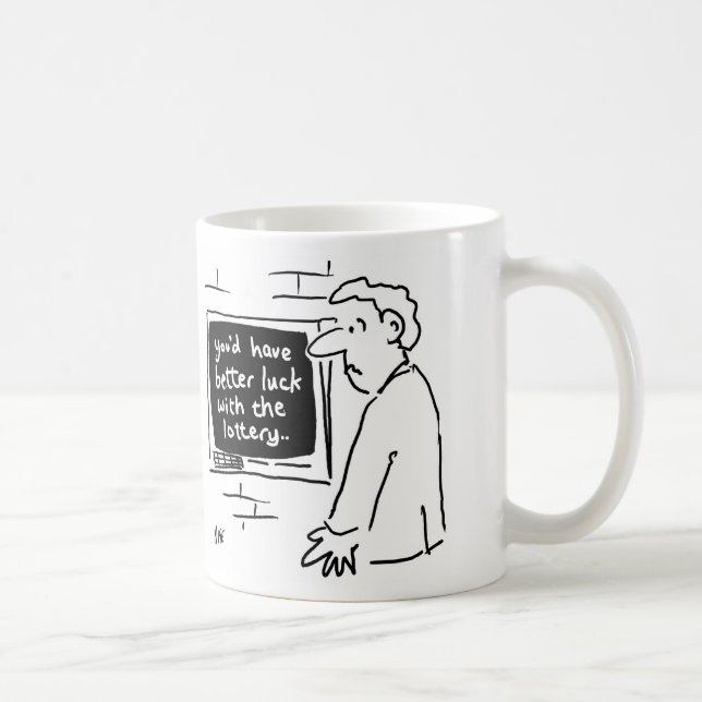 Funny Banking Cartoon. Cash Machine Cartoon Coffee Mug (Right)