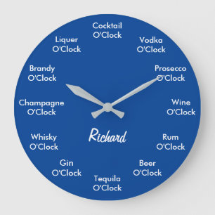 Funny Bar Alcohol Clock Personalised Clock