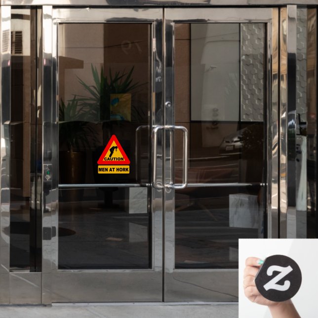 Funny Bar Sign Window Cling (Office Door)