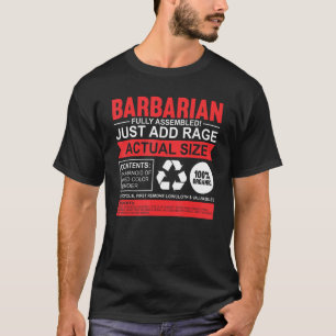 Funny Barbarian Role Play RPG Element Dice Gamers  T-Shirt