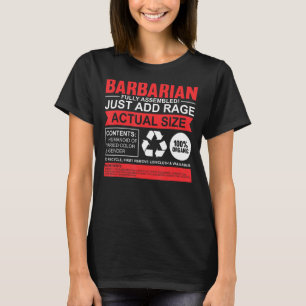 Funny Barbarian Role Play RPG Element Dice Gamers  T-Shirt