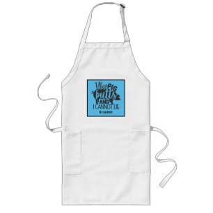 Funny Barbecue Backyard Grill Humour Personalise Long Apron
