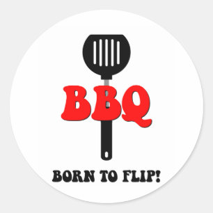 Funny barbecue classic round sticker