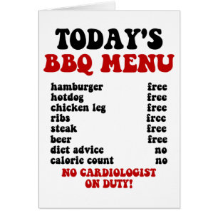 Funny Barbecue Menu