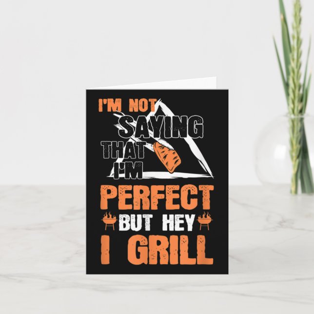 Funny Barbecue Pun Bbq Grilling Chef Accessories B Card (Front)