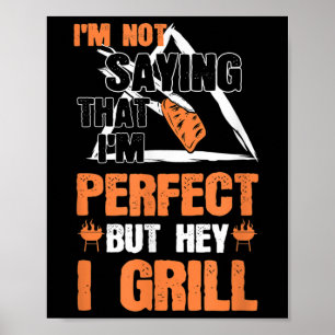 Funny Barbecue Pun Bbq Grilling Chef Accessories B Poster