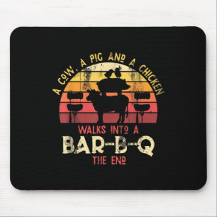 Funny Barbecue Smoked Meat Lover Gift Idea Bbq _1 Mouse Mat