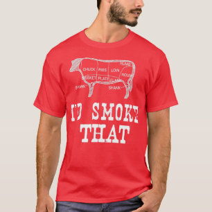 Funny Barbeque Gift Id Smoke That Cow BBQ Grill Ch T-Shirt