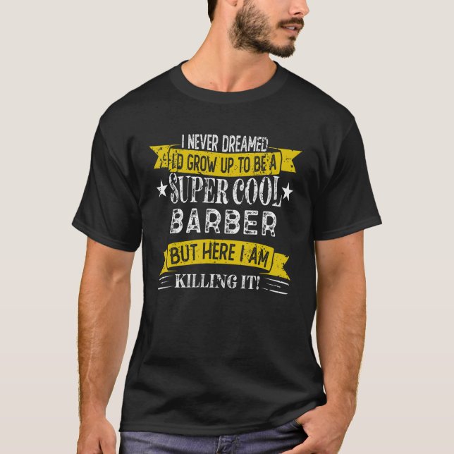 Funny Barber Shirts Job Title Professions (Front)