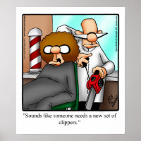 Funny Barbershop Humour Poster