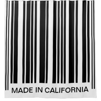 Funny Barcode Black and White Stripes Shower Curtain