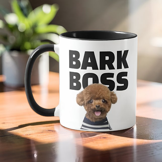 Funny Bark Boss Dog Photo Personalised Mug (Creator Uploaded)