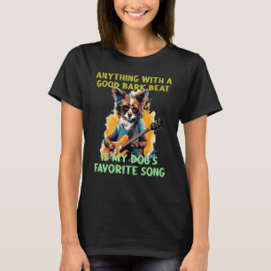 Funny barking Beat with Rock'n Roll Dog T-Shirt